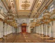 Ukhtomsky Konstantin Andreyevich Interiors of the Winter Palace. The St Georges Hall - Hermitage